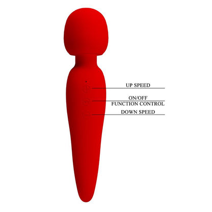 PRETTYLOVE - MEREDITH MASSAGER WAND RED