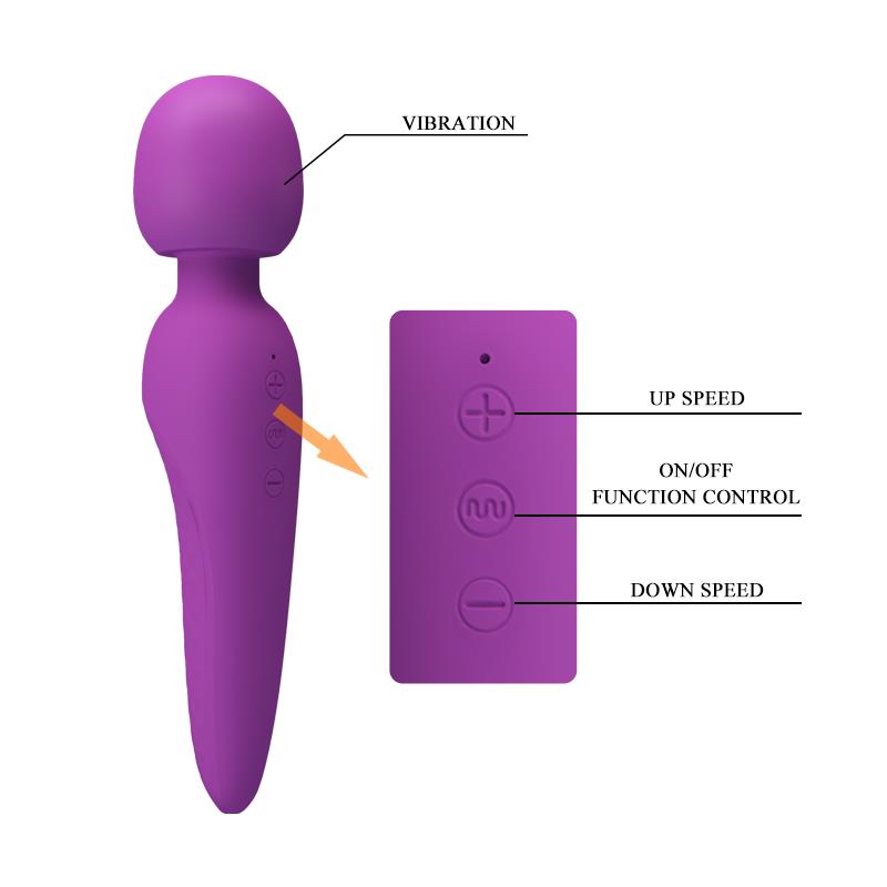 PRETTYLOVE - MEREDITH WAND MASSAGER USB VIOLET