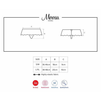 OBSESSIVE - MEROSSA CROTCHLESS PANTIES BALCK