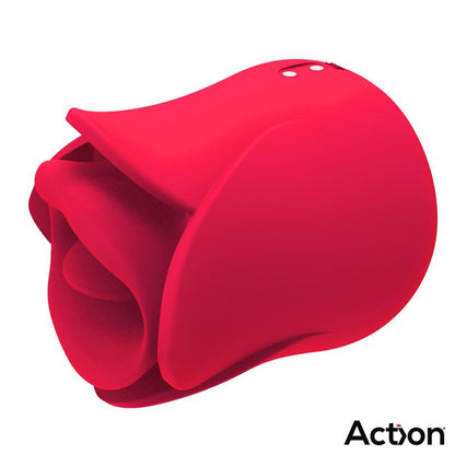 ACTION - MERYL VIBE STIMULATOR ROSE SHAPED WITH TONGUE 2 MOTORS