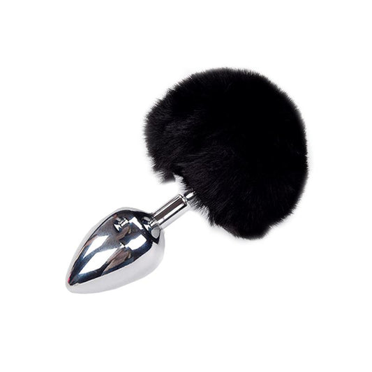 ALIVE - METAL ANAL PLUG WITH POMPON L