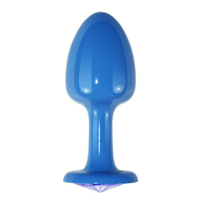 LOVETOY - METAL BUTT PLUG BLUE ROSEBUD WITH BLUE JEWEL