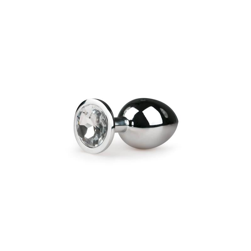EASYTOYS - METAL BUTT PLUG NO. 2 - SILVER/CLEAR