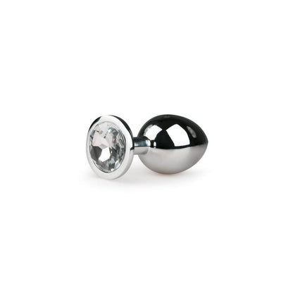 EASYTOYS - METAL BUTT PLUG NO. 2 - SILVER/CLEAR