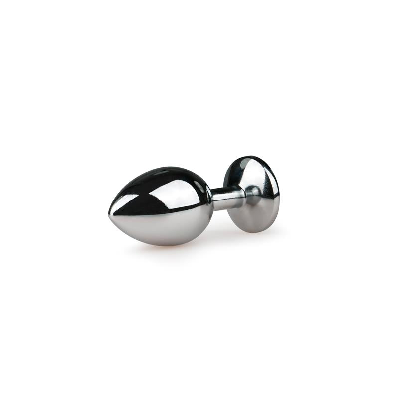 EASYTOYS - METAL BUTT PLUG NO. 2 - SILVER/CLEAR