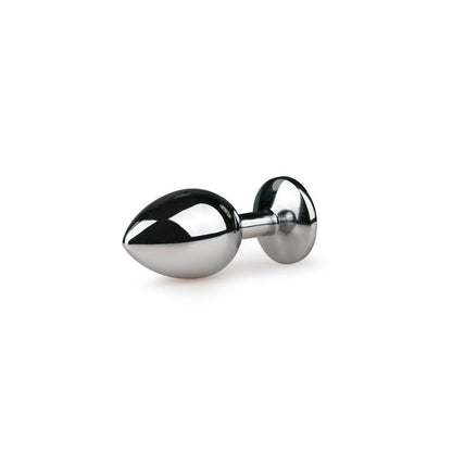 EASYTOYS - METAL BUTT PLUG NO. 2 - SILVER/CLEAR