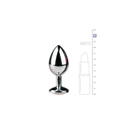 EASYTOYS - METAL BUTT PLUG NO. 2 - SILVER/CLEAR