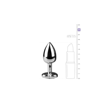 EASYTOYS - METAL BUTT PLUG NO. 2 - SILVER/CLEAR