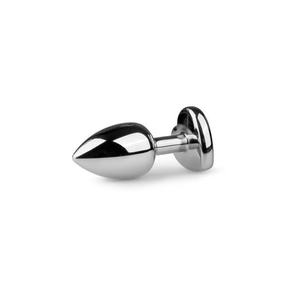 EASYTOYS - METAL BUTT PLUG NO. 2 - SILVER/CLEAR