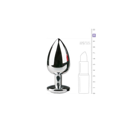 EASYTOYS - METAL BUTT PLUG NO. 6 - SILVER/CLEAR