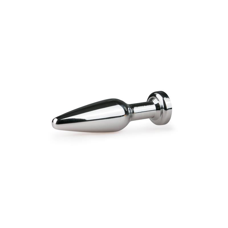 EASYTOYS - METAL BUTT PLUG NO. 9 - SILVER/CLEAR