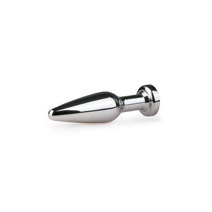 EASYTOYS - METAL BUTT PLUG NO. 9 - SILVER/CLEAR