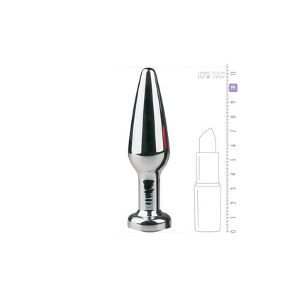 EASYTOYS - METAL BUTT PLUG NO. 9 - SILVER/CLEAR