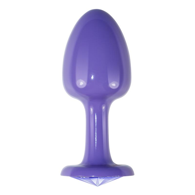 LOVETOY - METAL BUTT PLUG PURPLE ROSEBUD WITH BLUE JEWEL