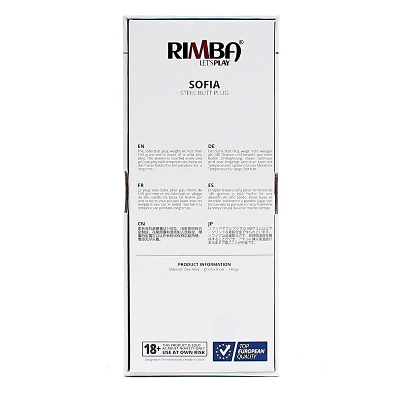 RIMBA TOYS - METAL BUTT PLUG SOFIA BLUE JEWEL