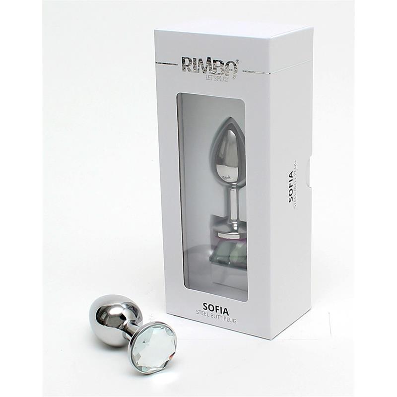 RIMBA - METAL BUTT PLUG SOFIA CLEAR JEWEL