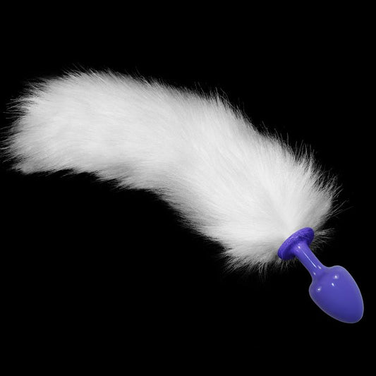 LOVETOY - METAL BUTT PLUG WITH WHITE FOX TAIL