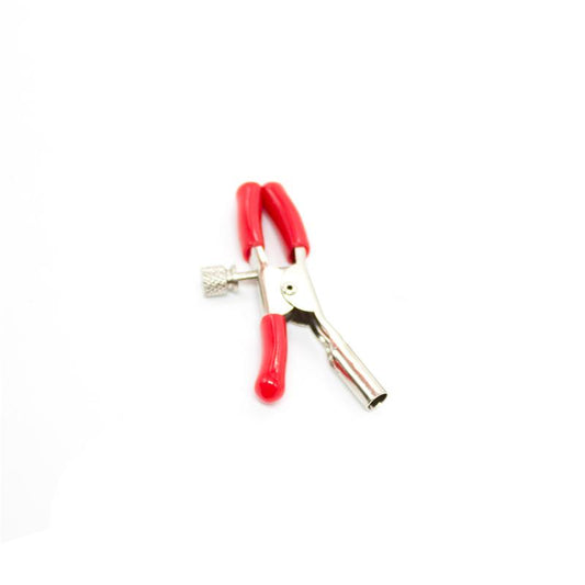 LATETOBED BDSM LINE - METAL SINGLE NIPPLE CLAMP RED
