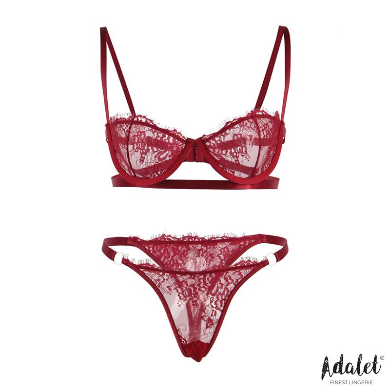 ADALET LINGERIE - MIA SET 2 PCS. BURGUNDY