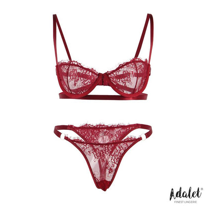 ADALET LINGERIE - MIA SET 2 PCS. BURGUNDY