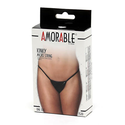 AMORABLE - MICRO THONG BLACK SIZE ONE SIZE