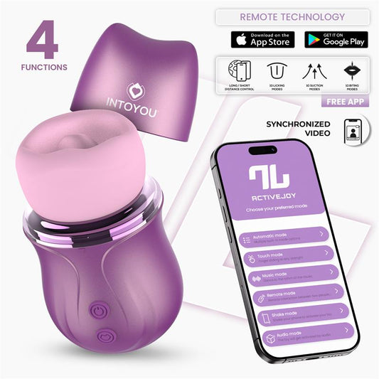 INTOYOU APP SERIES - MIMI STIMULATOR WITH LICKING, BITING, SUCTION AND VIBRATION USB-C WITH APP