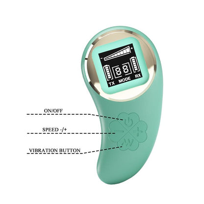 PRETTYLOVE - MINA VIBRATING EGG WITH DIGITAL SCREEN REMOTE CONTROL GREEN