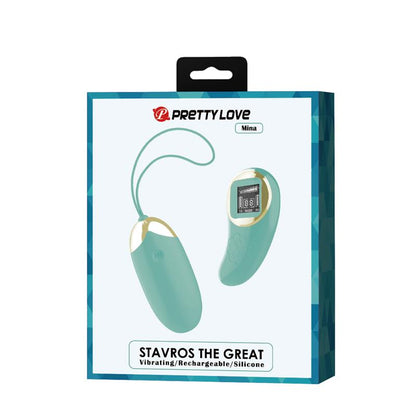 PRETTYLOVE - MINA VIBRATING EGG WITH DIGITAL SCREEN REMOTE CONTROL GREEN