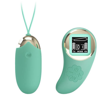 PRETTYLOVE - MINA VIBRATING EGG WITH DIGITAL SCREEN REMOTE CONTROL GREEN