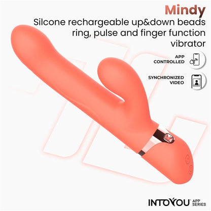 INTOYOU APP SERIES - MINDY VIBE WITH UP AND DOWN BEADS RING, FINGER AND PULSATION WITH APP