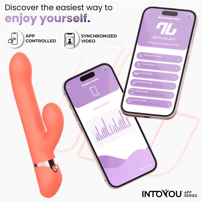 INTOYOU APP SERIES - MINDY VIBE WITH UP AND DOWN BEADS RING, FINGER AND PULSATION WITH APP