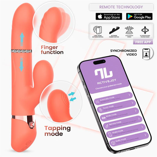 INTOYOU APP SERIES - MINDY VIBE WITH UP AND DOWN BEADS RING, FINGER AND PULSATION WITH APP