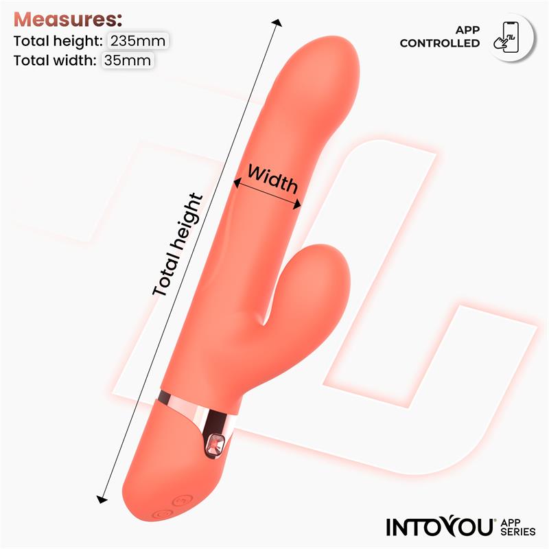 INTOYOU APP SERIES - MINDY VIBE WITH UP AND DOWN BEADS RING, FINGER AND PULSATION WITH APP
