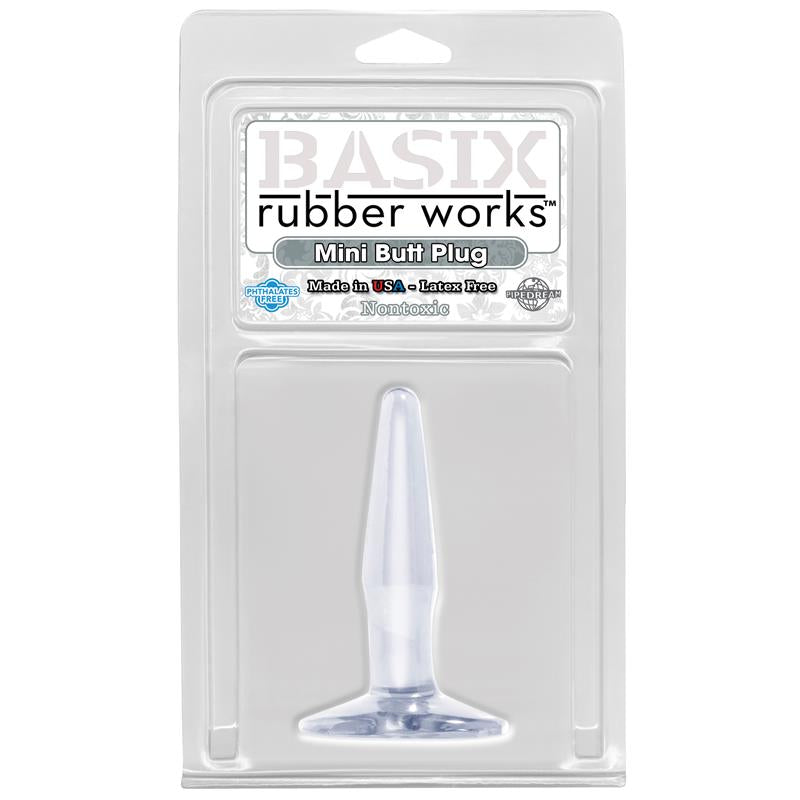 BASIX RUBBER WORKS - MINI BUTT PLUG CLEAR