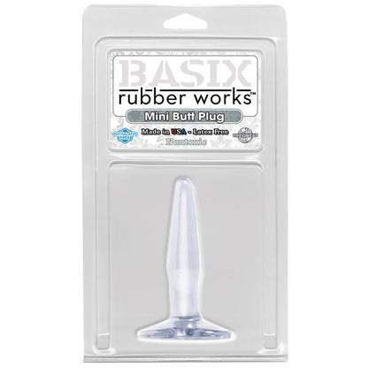 BASIX RUBBER WORKS - MINI BUTT PLUG CLEAR