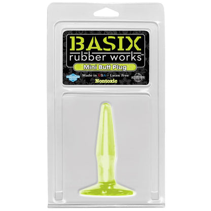 BASIX RUBBER WORKS - MINI BUTT PLUG GLOW IN THE DARK