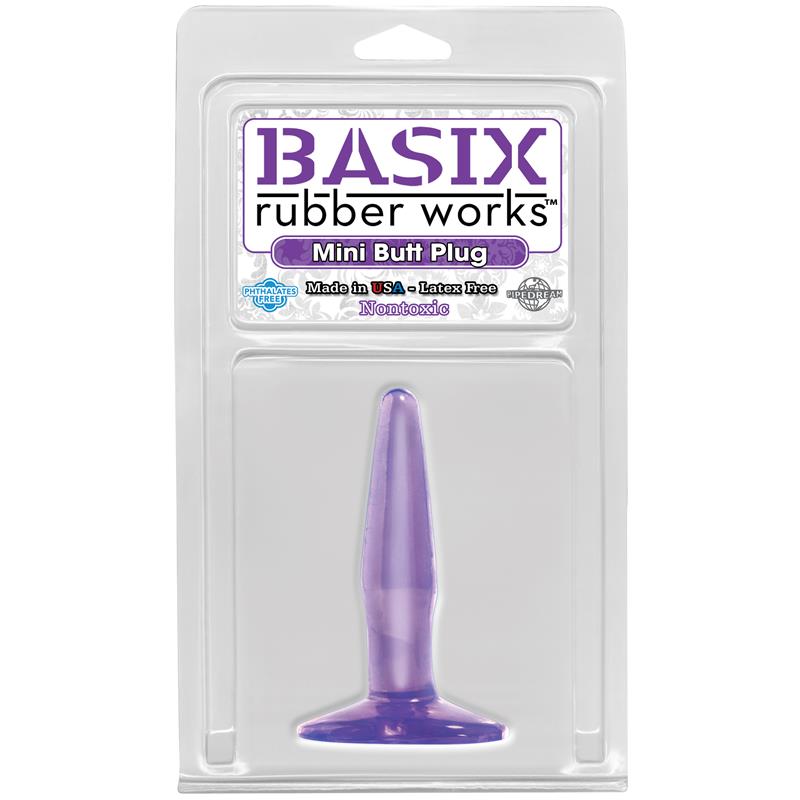 BASIX RUBBER WORKS - MINI BUTT PLUG PURPLE
