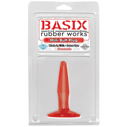 BASIX RUBBER WORKS - MINI BUTT PLUG RED
