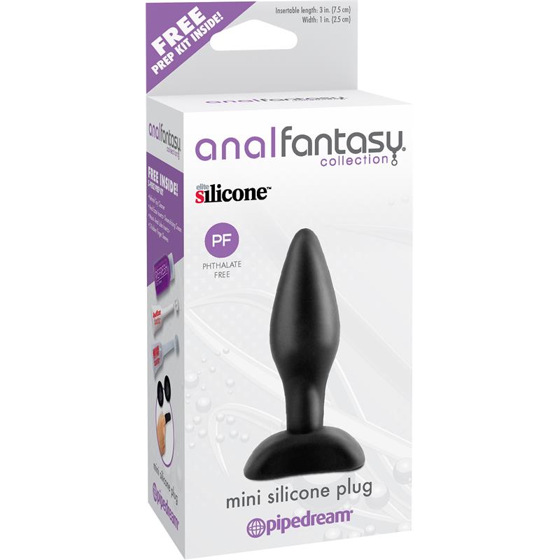 ANAL FANTASY COLLECT. - MINI SILICONE PLUG - COLOUR BLACK