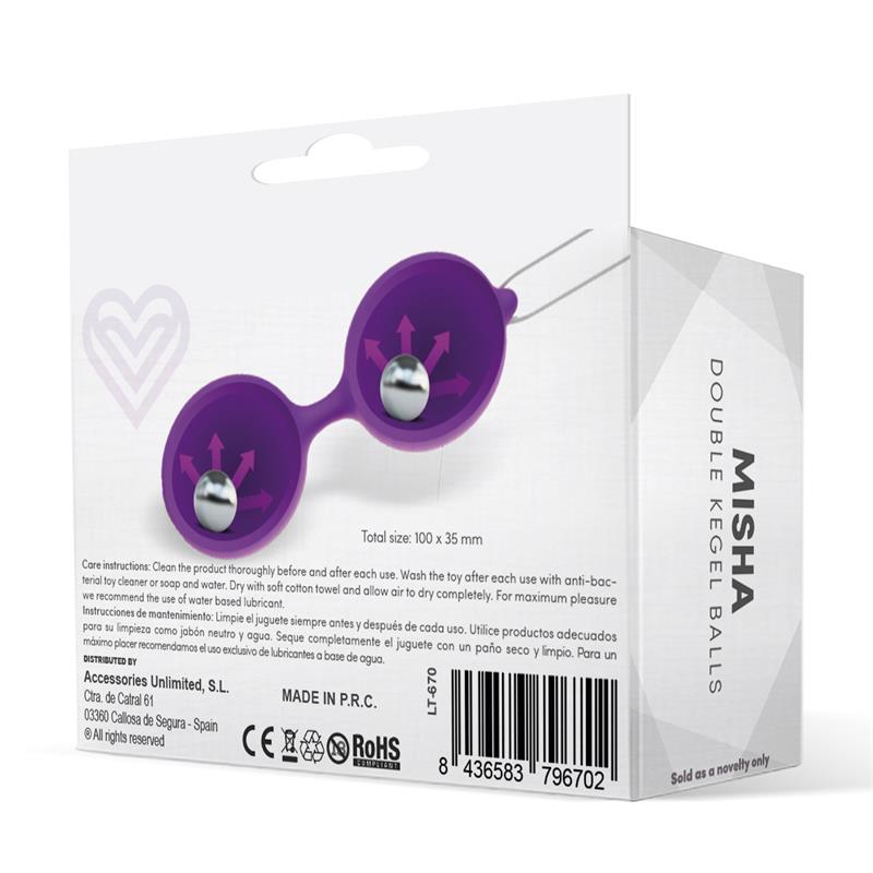 LATETOBED - MISHA DOUBLE KEGEL BALLS SILICONE PURPLE