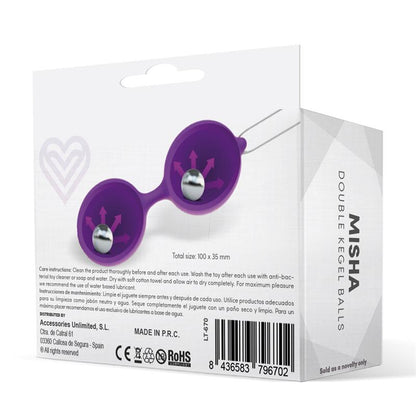 LATETOBED - MISHA DOUBLE KEGEL BALLS SILICONE PURPLE