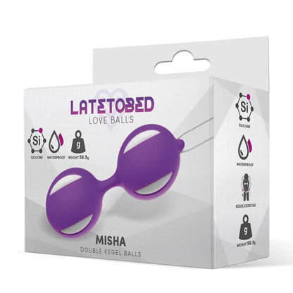 LATETOBED - MISHA DOUBLE KEGEL BALLS SILICONE PURPLE