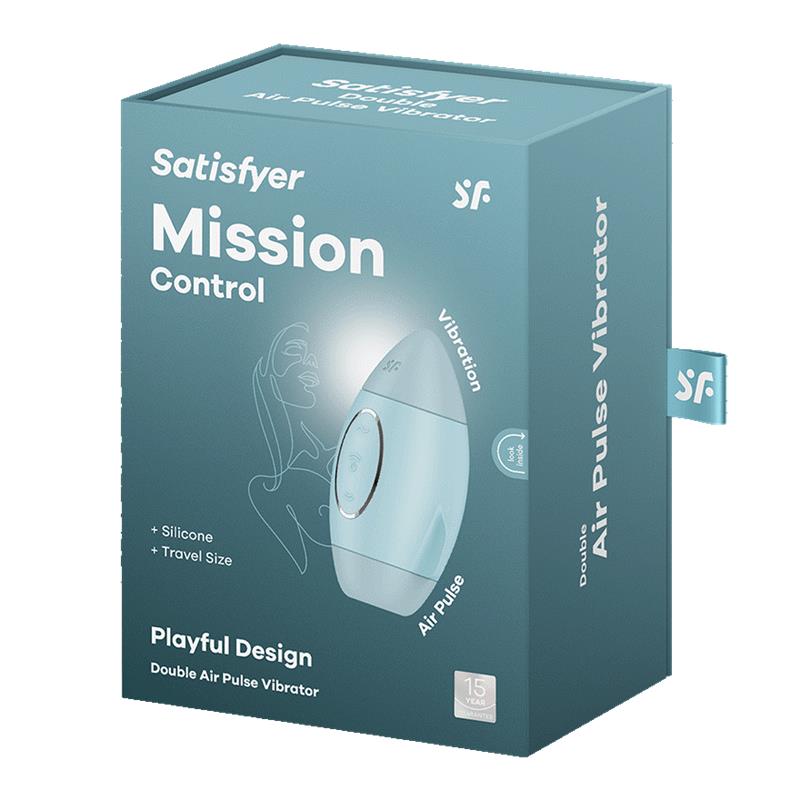SATISFYER - MISSION CONTROL CLIT SUCKER AND VIBE BLUE