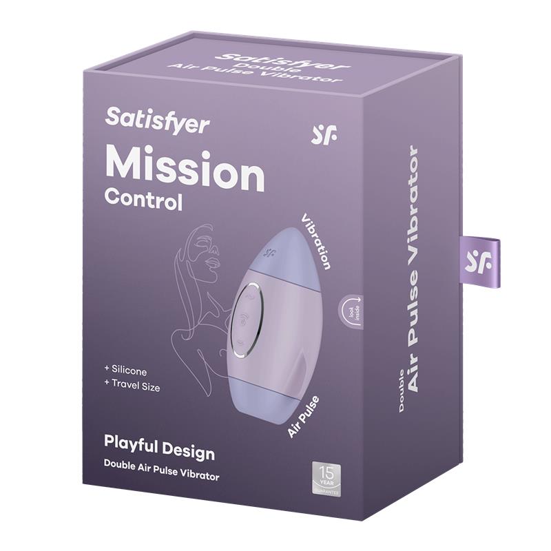 SATISFYER - MISSION CONTROL CLIT SUCKER AND VIBRATOR VIOLET