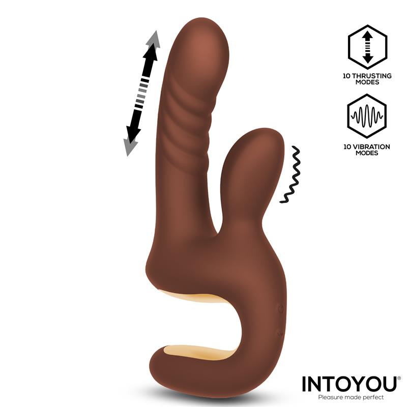 INTOYOU - MOCCA THRUSTING VIBRATOR WITH ERGONOMIC GRIP USB