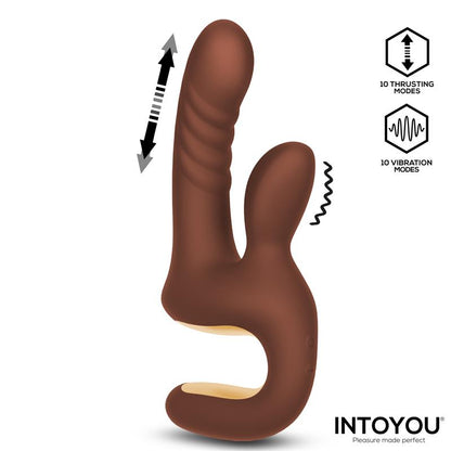 INTOYOU - MOCCA THRUSTING VIBRATOR WITH ERGONOMIC GRIP USB