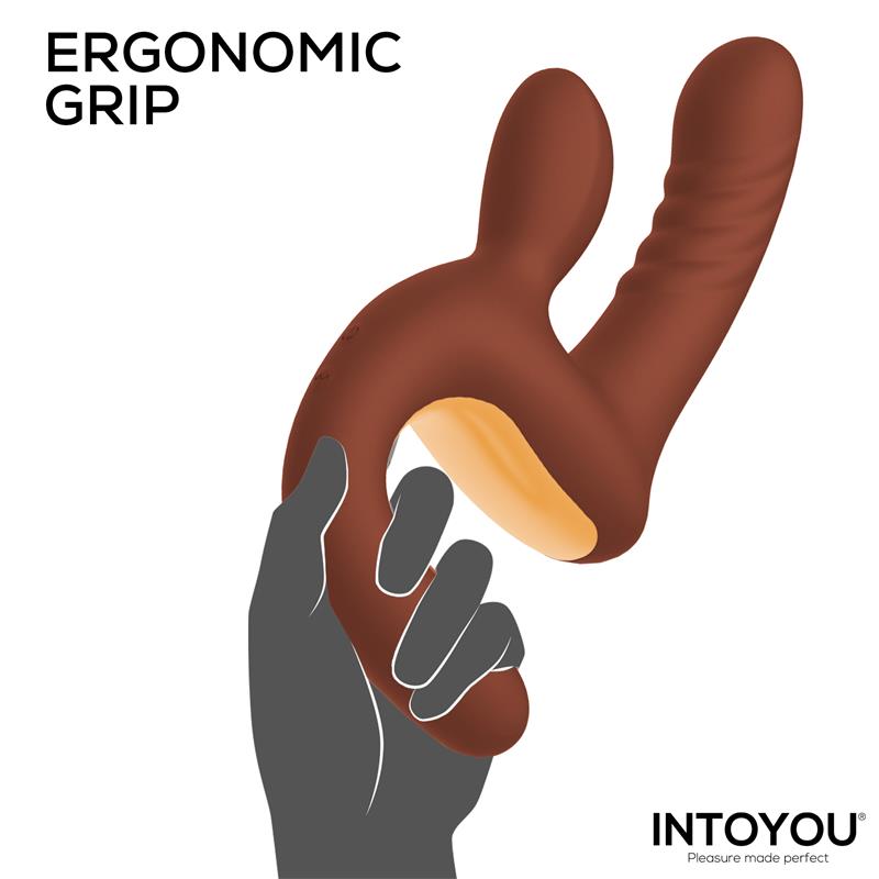 INTOYOU - MOCCA THRUSTING VIBRATOR WITH ERGONOMIC GRIP USB