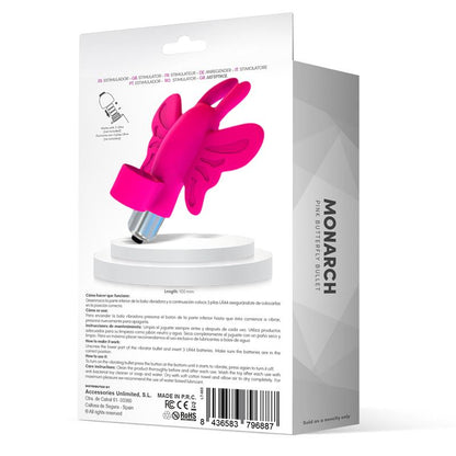 LATETOBED - MONARCH BUTTERFLY VIBRATING BULLET SILICONE PINK