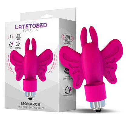 LATETOBED - MONARCH BUTTERFLY VIBRATING BULLET SILICONE PINK