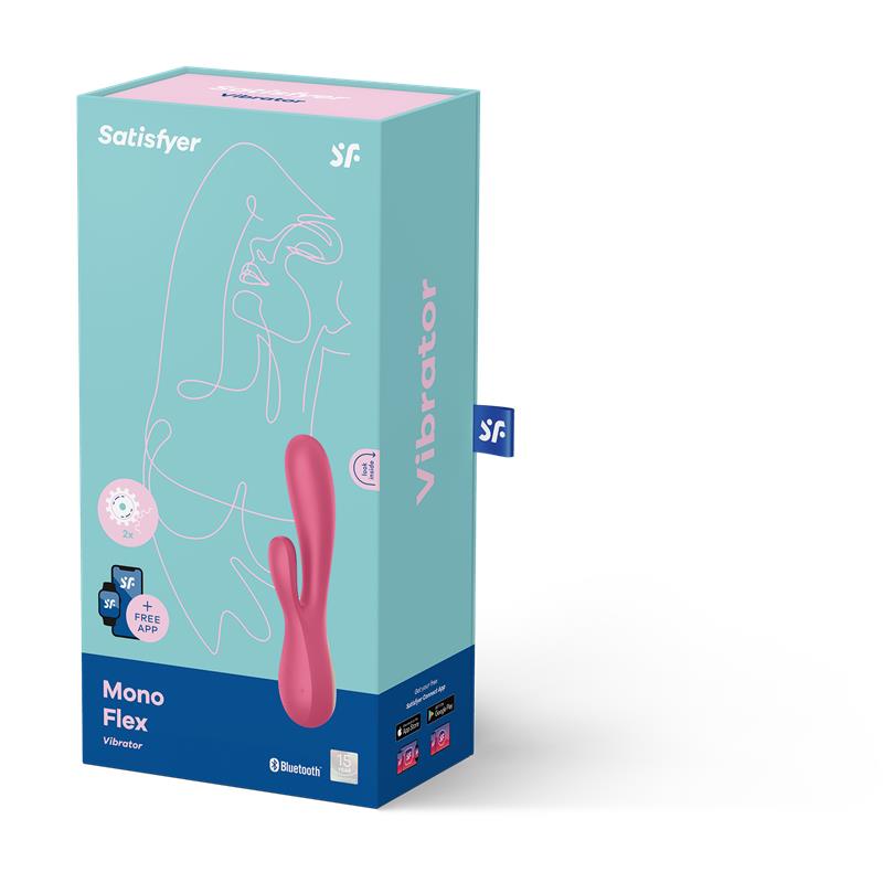 SATISFYER - MONO FLEX VIBE WITH APP RED